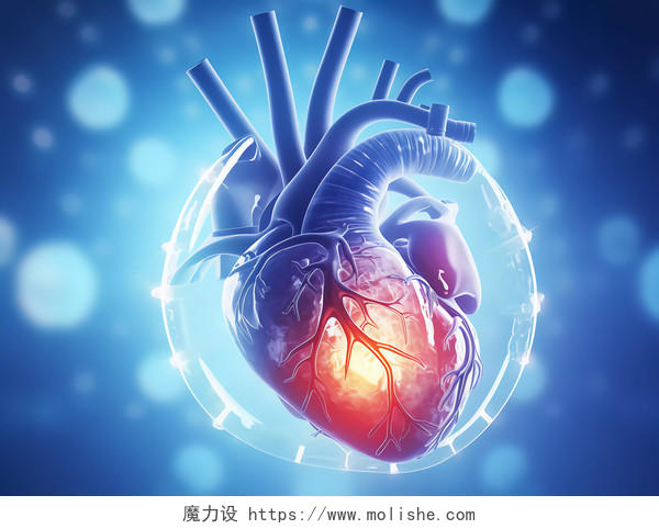 人类心脏三维解剖图的场景
